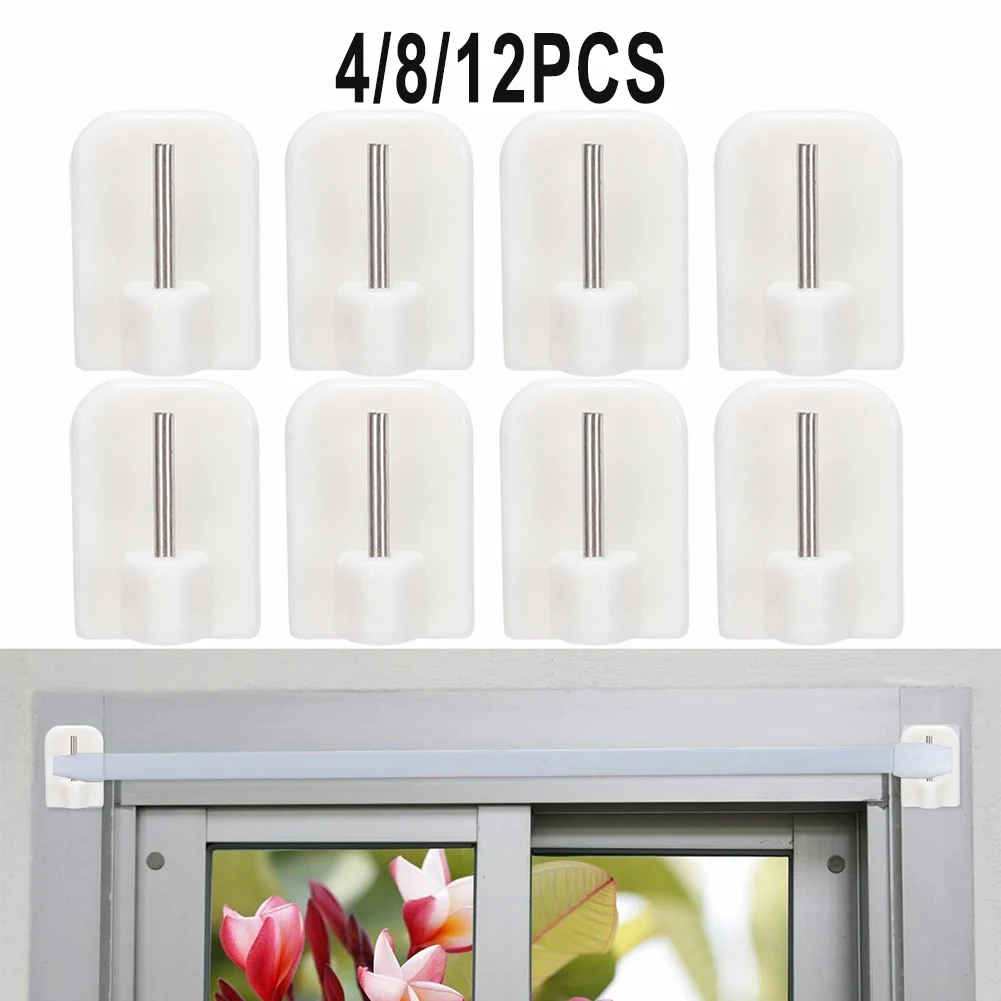 4/8/12pc Vorhang Haken Selbst-klebe Haken Haushalt Universal Haken Kleine Klammern Kleine Vorhang Stange Klammern hause Viskose Haken
