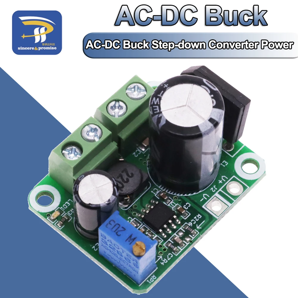 AC-DC Buck Step-down Converter Einstellbares Netzteilmodul 2A AC 5-20V DC 5-32V Ausgang 3,3-18V Geregelter Gleichrichterfilter Image