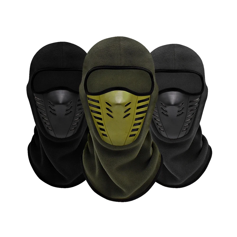 1PC Motorrad fahrrad Maske Fleece Thermische Gesicht Maske Warm Halten Reiten Balaclava Biker Winter Winddicht Ski Maske Männer Frauen Image