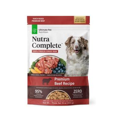 Ultimate Pet Nutrition Nutra Complete Premium Beef Freeze-Dried Raw Dog Food, 16-oz bag