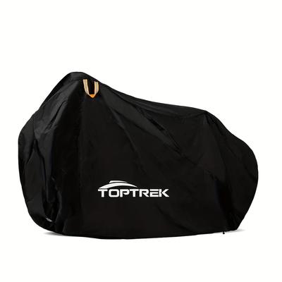 TEMU Toptrek 210t Oxford Bike Cover, Waterproof Bicycle Protector, Dust Snow Rain Protection, High-quality Multipurpose Outdoor Storage, Black - 1pc