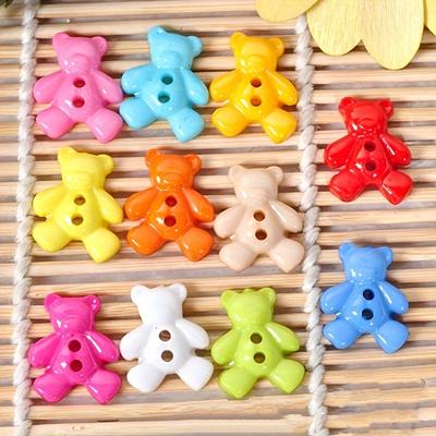 TEMU 50pcs Plastic Color Handmade Diy Buttons Cartoon Candy Color Drawing Materials Kindergarten Creative Bouquet Buttons