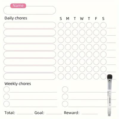 Magnetic Chore Chart, Dry Erase Behavior Chart, Ch...