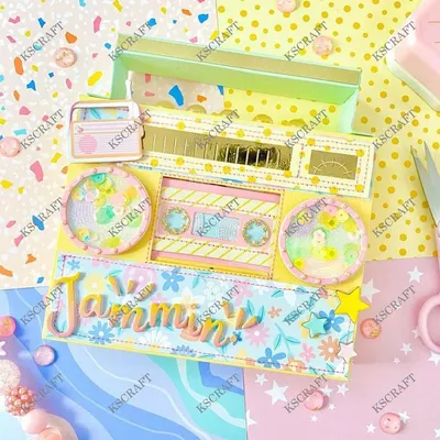 KSCRAFT Boombox Metal Cutting Dies Stencils for DIY Scrapbooking Decorative Embossing DIY Paper