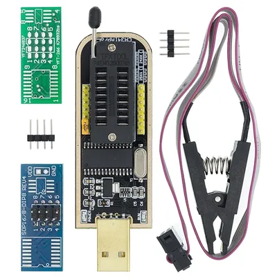 CH341A/CH341B 24 25 Series EEPROM Flash BIOS USB Programmer Module SOIC8 SOP8 Test Clip For EEPROM