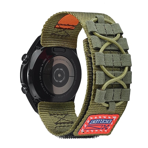 Uhrenarmband für Samsung Galaxy Watch 7/6/5/4 40/44mm, Galaxy Watch 5 Pro 45mm, Galaxy Watch 6/4 Classic 42/46/43/47mm, Watch 3, Active 2, Gear S3 S2 Nylon Ersatz Gurt Geflochten Luxus Verstellbar Image