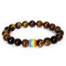 Pride Rainbow Bracelet GAY Bracelet Volcano Stone Bead Bracelet