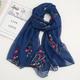 Women's Scarf Cherry Blossom Print Lightweight Soft Pink Floral Breathable Casual Office Evening One Size Fits All Spring Autumn Accessories
