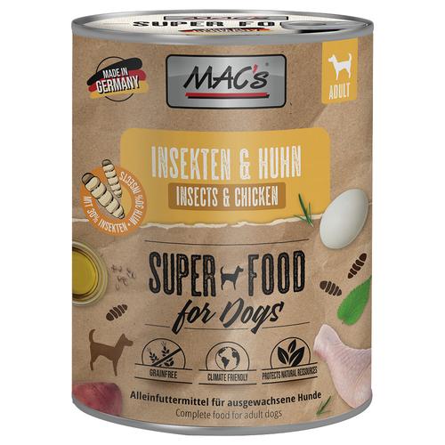 6x750g MAC's Nassfutter für Hunde mit Insekten Huhn & Insekten