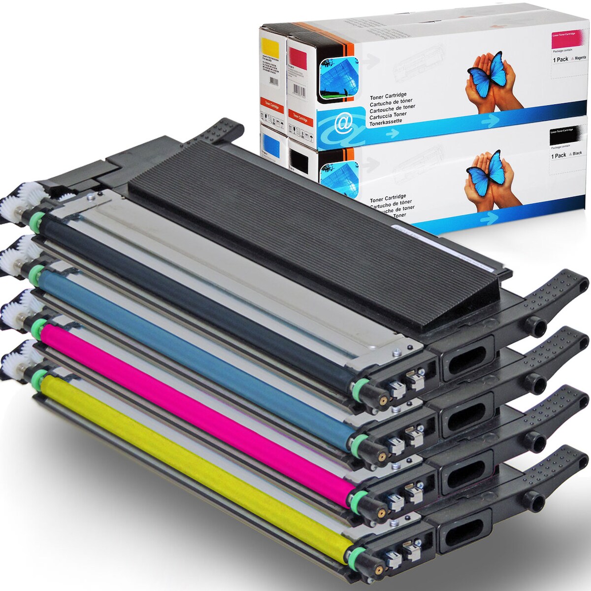 4 Toner Set für Samsung Xpress C432W D&C-Tonerkassetten alle Farben CLT-P404C kompatibel C432W Image