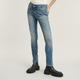 Skinny-fit-Jeans G-STAR RAW "Lhana Skinny Jeans" Gr. 27, Länge 32, blau (sun faded biscay blue) Damen Jeans Röhrenjeans mit Wohlfühlfaktor durch Stretchanteil