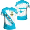 2023 Honduras Flag Shirt uomo estate Honduras emblema stampa Fashion Design divertente Soccer O Ncek