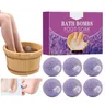 6pcs olio essenziale di erbe Bubble Bath Ball Bombs Flowers Scent Body Bathing Foot Spa Bomb bagno