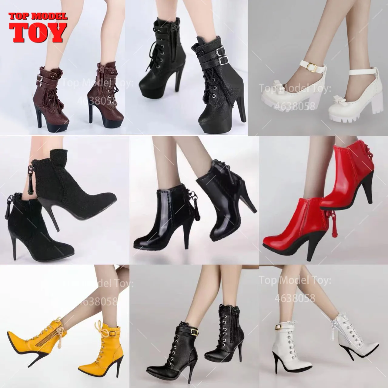 Toyscentre TCT-029 TCT-020 1/6 Weibliche High Heels Stiefel Hohl Schuhe Modell TCT-003 4 5 6 7 8 9Fit 12'' Soldat Action Figur Körper