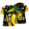 Jamaika Flagge Emblem Grafik T-Shirt für Männer 3D-Druck jamaika nischen T-Shirt Tops Kurzarm o Hals