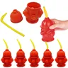 3pcs Fire Hydrant Straw Cups con coperchi Firefighter Birthday Party Favors Firetruck Fireman Party