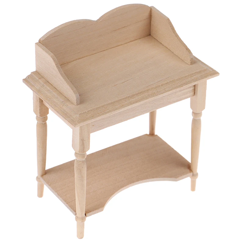 1/12 Holz Miniatur Blanko Tisch Möbel Modell DIY Puppenhaus Zubehör