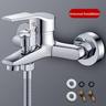 1pc Water Mixing Valve, Hot And Cold Shower Faucet, Bathroom Bath Shower Faucet, Triple Joint Valve, Water Mixing Switch Valve