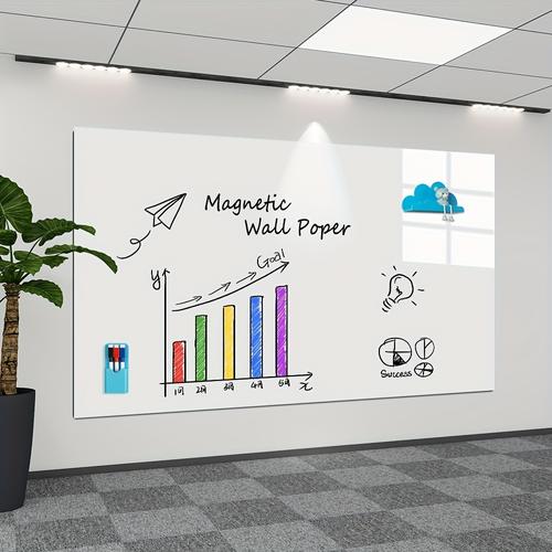 Magnetic Whiteboard Sticker For Wall Whiteboard Wallpaper Peel And Stick, White Board Stick On Wall, Dry Erase Magnetic Whiteboard, Whiteboard Sticker, Office, Home,