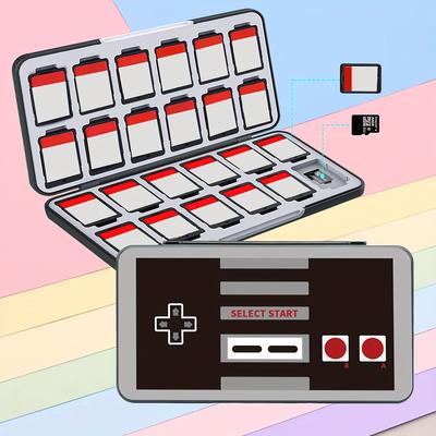 For Switch Game Case Compatible With Switch, Portable Game Card Holder Storage With 24 Game Card Slots And 24 Micro Sd Card Slots