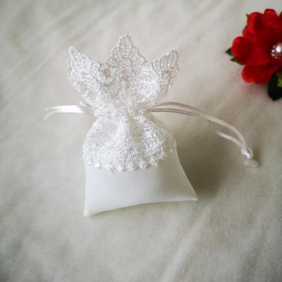 TEMU 10pcs, Easter Christmas Halloween Packaging Lace Jewelry Gift Bag Candy Dragee Drawstring Bag For Home Holiday Party Diy Decoration Wedding Bags