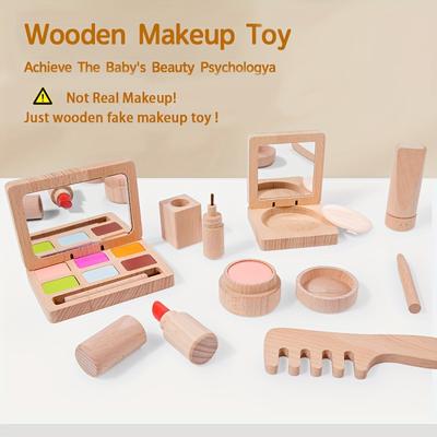 Children's Wooden Play House Makeup Makeup Fun Simulation Toy Girl Simulation Makeup Toy, Gift For Girls Christmas Gifts For Kids