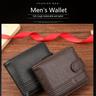 1pc Men's Fashion Short Wallet, Pu Leather Wallet, Large Capacity Multi Card Slots Wallet
