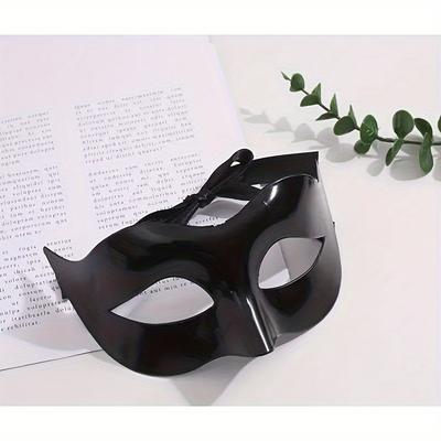 1pc Elegant Prince Style Half Mask For Halloween Party, Mystic Men's Mask