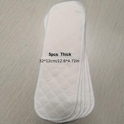 5pcs Cotton White Washable And Reusable Thin And T...
