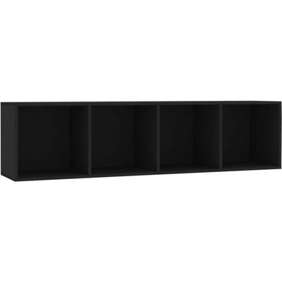 Bücherregal/TV-Schrank Schwarz 143×30×36 cm Vidaxl