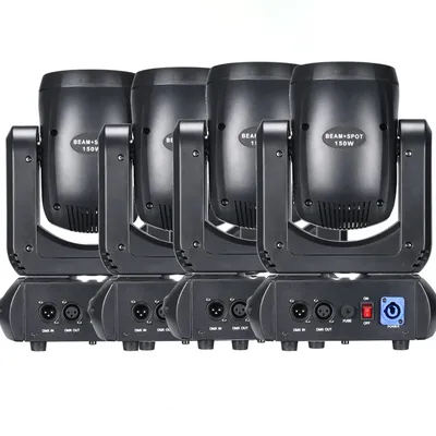 4PCS/Dj lights Mini LED Moving Head 150W Beam+Spot+ 18 Rotating Prisms Dmx disco lights Stage Effect Light Disco Dj Bar Lights