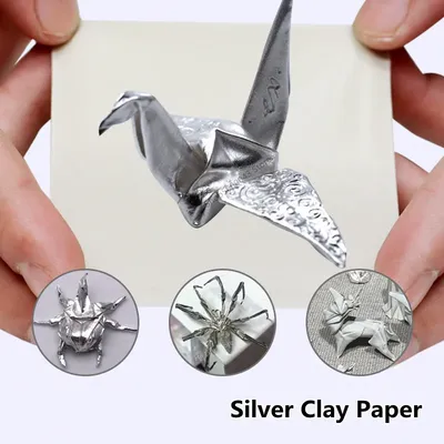 Art Silver Clay Silver Paper 999 Sterling Silver Handmade DIY Silver Jewelry Gift Soft Silver Foldable Paper Type Silver Clay