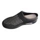 BUKKNYE Orthopedic Shoes for Women Air Cushion Slip-On Walking Shoes Summer Soft Comfortable Breathable Diabetic Shoes Non-Slip Closed Toe Mesh Slippers Mule Casual Sandals Black