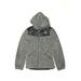 The North Face Zip Up Hoodie: Gray Marled Tops - Kids Girl's Size Large