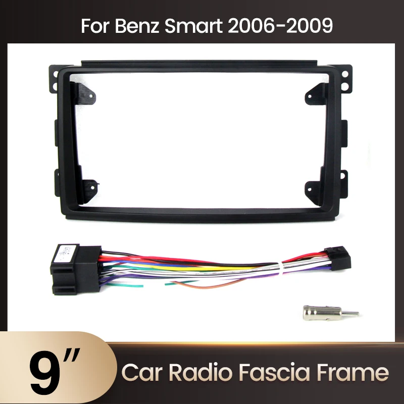 9 "Autoradio Gesicht Rahmen Für Mercedes Benz Smart Fortwo W451 2005-2010 Fascia Stereo Panel Montage Kopf einheit Fascia Trim Lünette Image