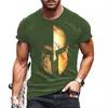 6XL Plus Größe Mann Kleidung T-Shirts Kurzarm Sparta Helm Gothic Streetwear Übergroßen T 3D Hip Hop