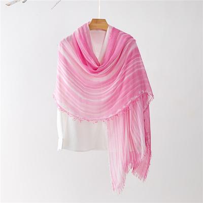 Women's Rectangle Scarf Street Daily Date Blue Pink Scarf Stripe