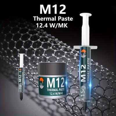 Mj Thermal Paste Performance Thermal Conductive Grease Paste 12.4 W/mk For Processor Cpu Gpu Cooler Cooling Fan Compound Heatsink M12
