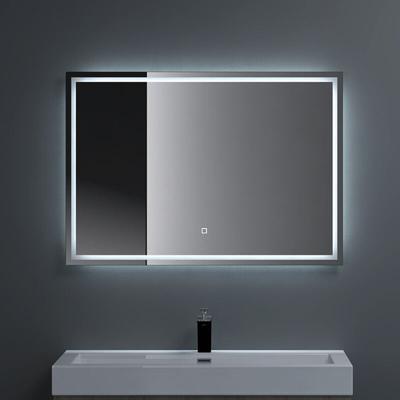 Doporro - Badspiegel-02 Led-Lichtspiegel 100x80cm mit Dimmen-Funktion Beschlagfreier Wandspiegel