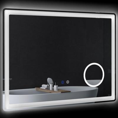 Kleankin - led Badezimmerspiegel mit 3x Vergrößerung, Touch-Funktion, Memory-Funktion, kein