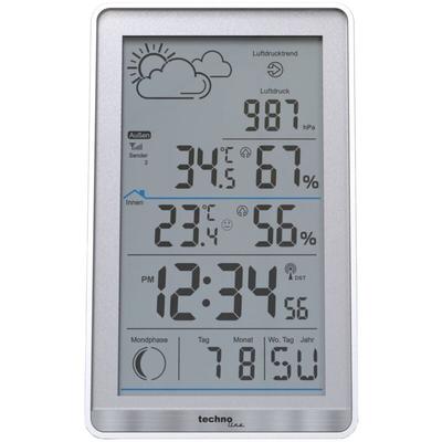 Wetterstation ws 9218 silber Wetterstationen & Thermometer - Technoline