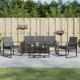 Vidaxl - Set Pranzo da Giardino 5 pz con Cuscini pp Rattan Grigio Scuro 834983