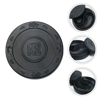 PlasticInk Stone Calligraphy Inkstone Plastic Japanese Chinese Black Grinding Sumiyan The Set Inkwell Incredible Painting Stick