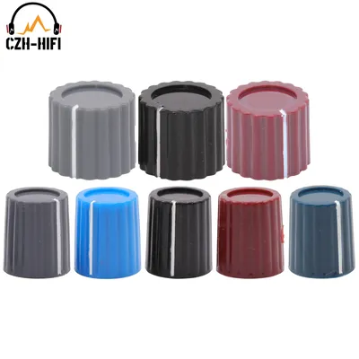 6.4mm Plastic Vintage Marconi Point Knob Button Guitar AMP Effect Pedal Stomp Box 1/4" Brass Insert