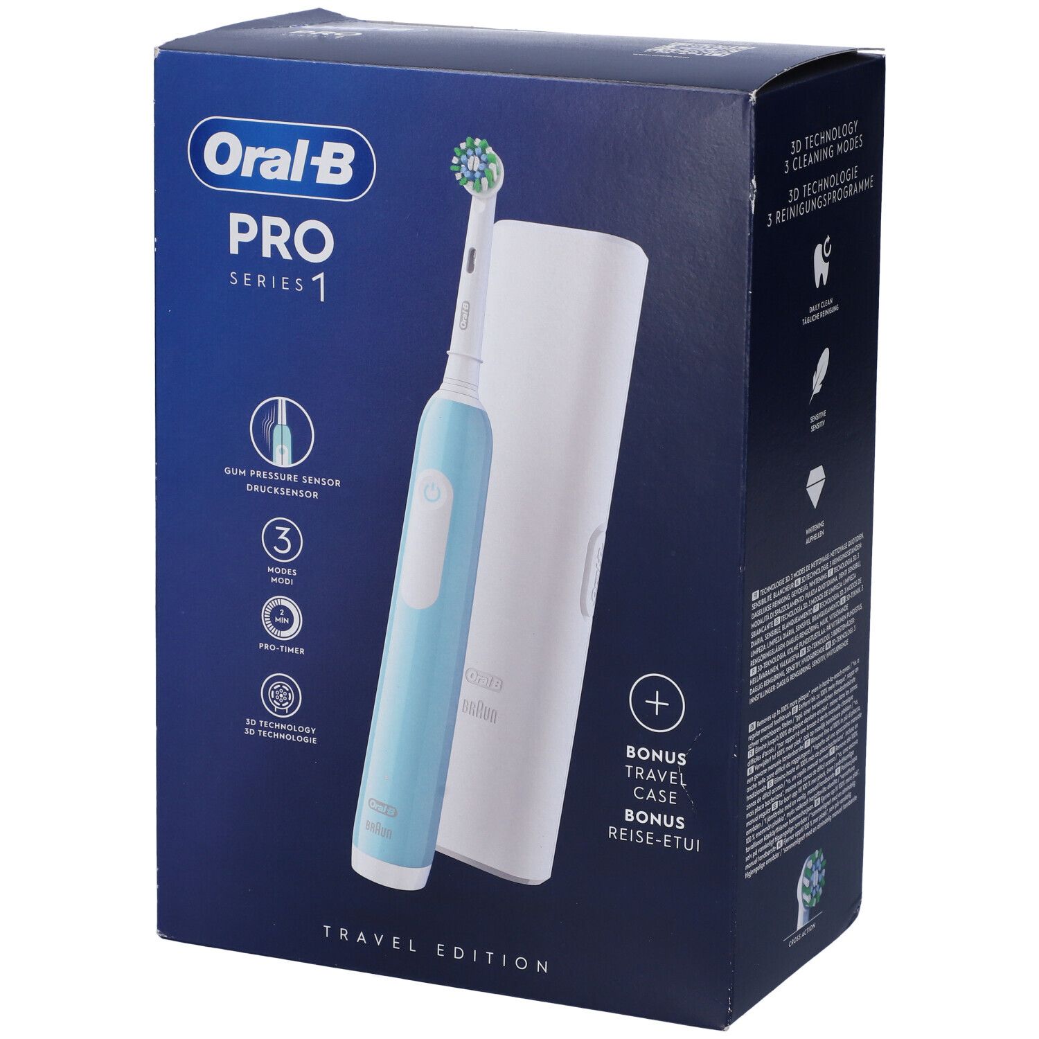 Oral-B PRO 1 Spazzolino Elettrico Travel Edition Blu pz da denti