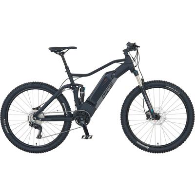 E-Bike PROPHETE "DICE 4.8" Gr. 48, schwarz (schwarz matt), E-Bikes, 48cm, 27,5 Zoll (69,85cm), Pedelec, Elektrofahrrad für Damen u. Herren, MTB