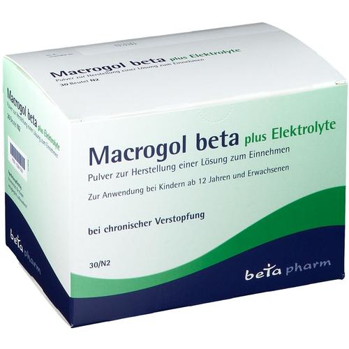 Macrogol beta plus Elektrolyte Plv.z.H.e.L.z.Einn. 30 St Pulver zur Herstellung einer Lösung zum Einnehmen