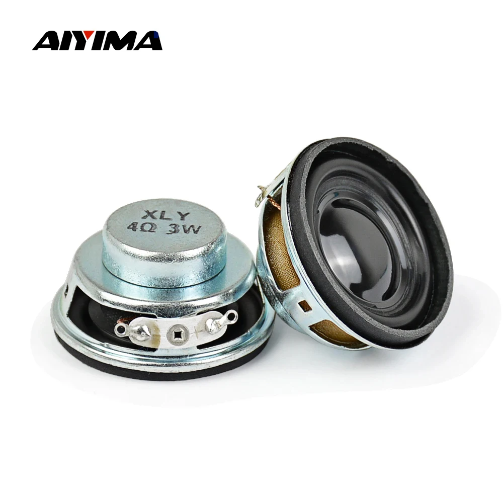 AIYIMA-Haut-parleur audio portable, HiFi, Gamme complète, Haut-parleur Bluetooth, DIY, 40mm, 1.5 ", 4Ohm, 3W, 2 pièces