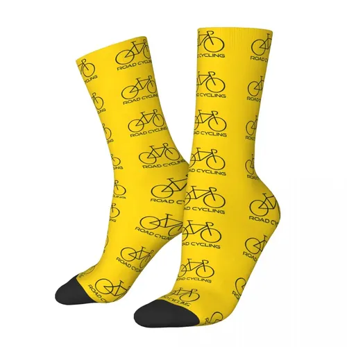 Rennrad fahren gelbes Fahrrad andy warhol bedruckte Fahrrads ocken männliche Herren Frauen Sommers