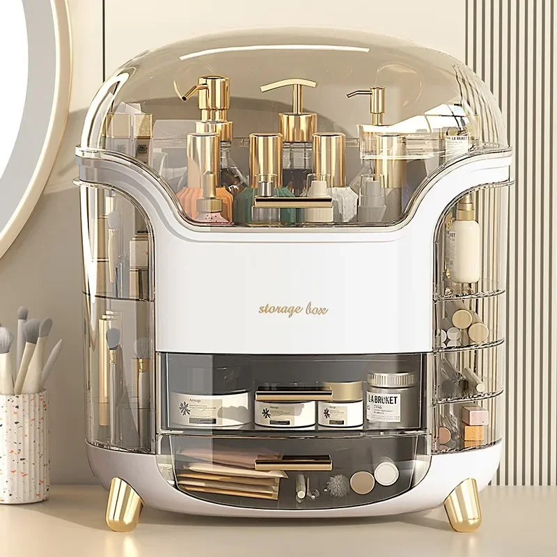Badezimmer Schminktisch Kleinigkeiten Container Transparent Schreibtisch Make-Up Organizer Box Große Kapazität Kosmetik Schmuck Lagerung Schublade